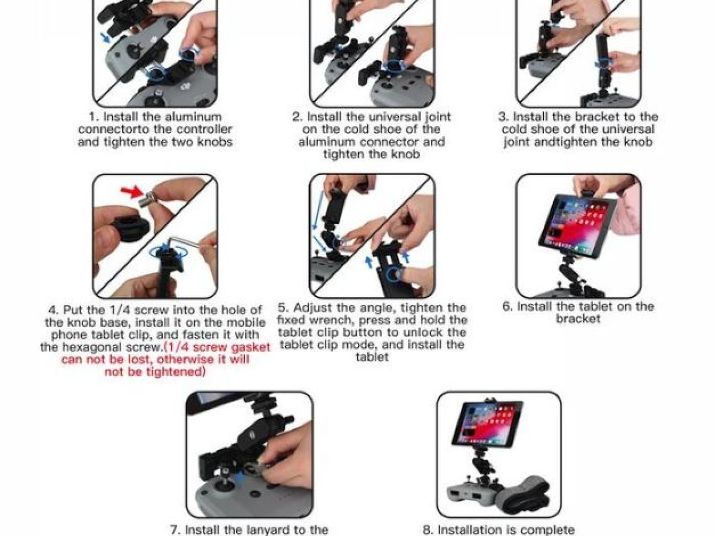 Držák tabletu na dálkový ovladač (natažení pružiny do 18,5 cm)