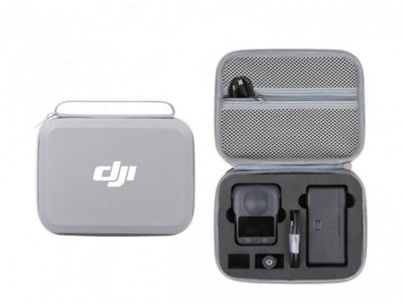 Šedé PU pouzdro pro kameru DJI Osmo 360