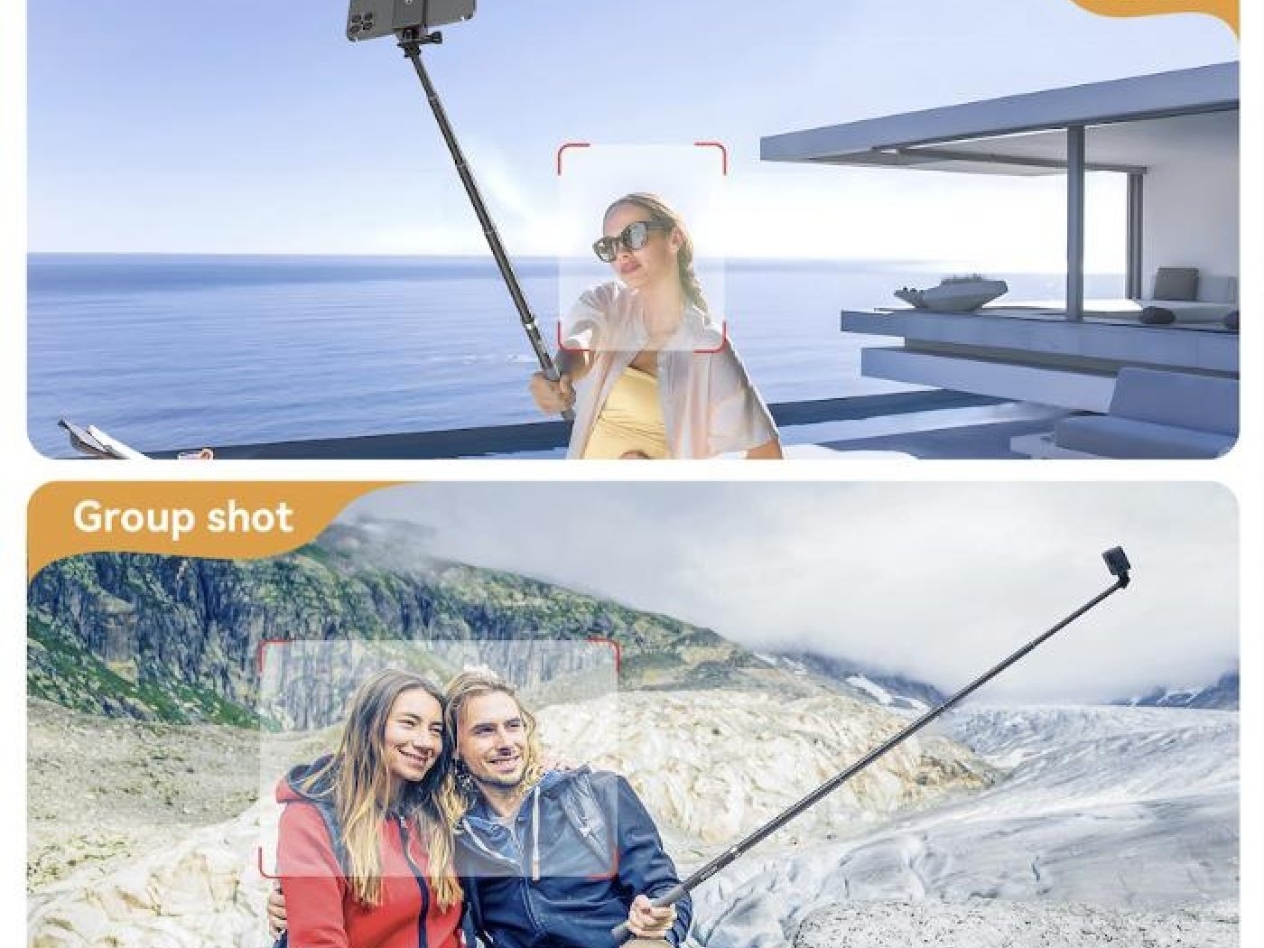 Prodlužující selfie tyč na akční kameru (1,2m)