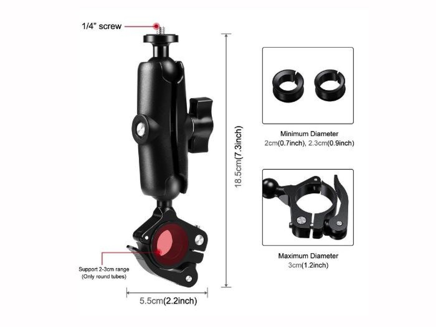 Držák akční kamery na řídítka