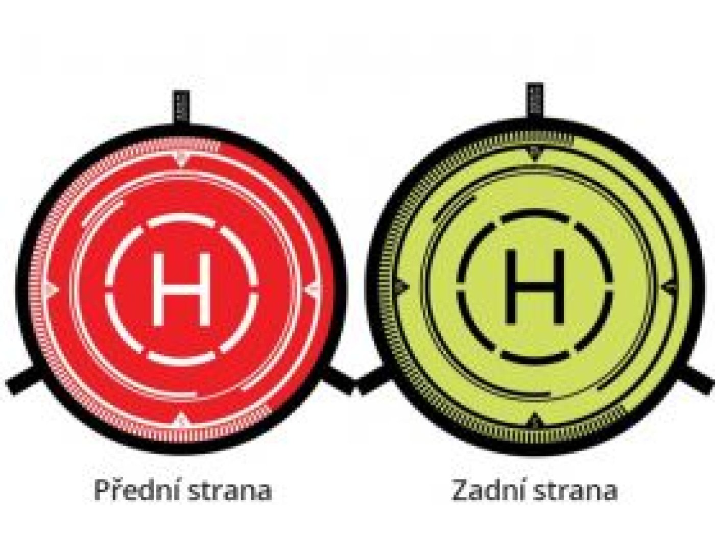 Přistávací plocha pro drony s blikajícím LED 55 cm Adam FLEET - červená/žlutá