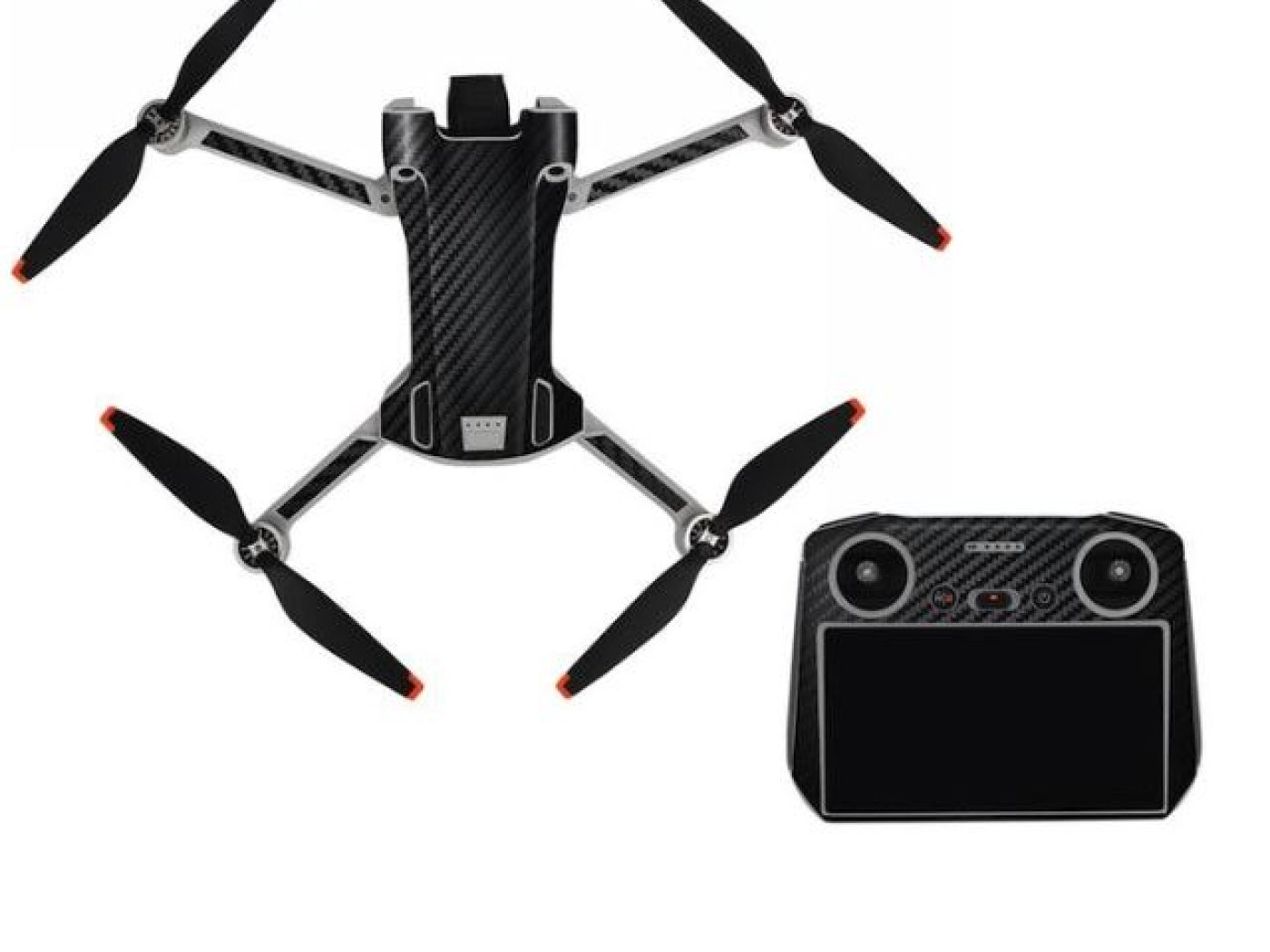 Černý polep na dron DJI Mini 3 Pro + DJI RC