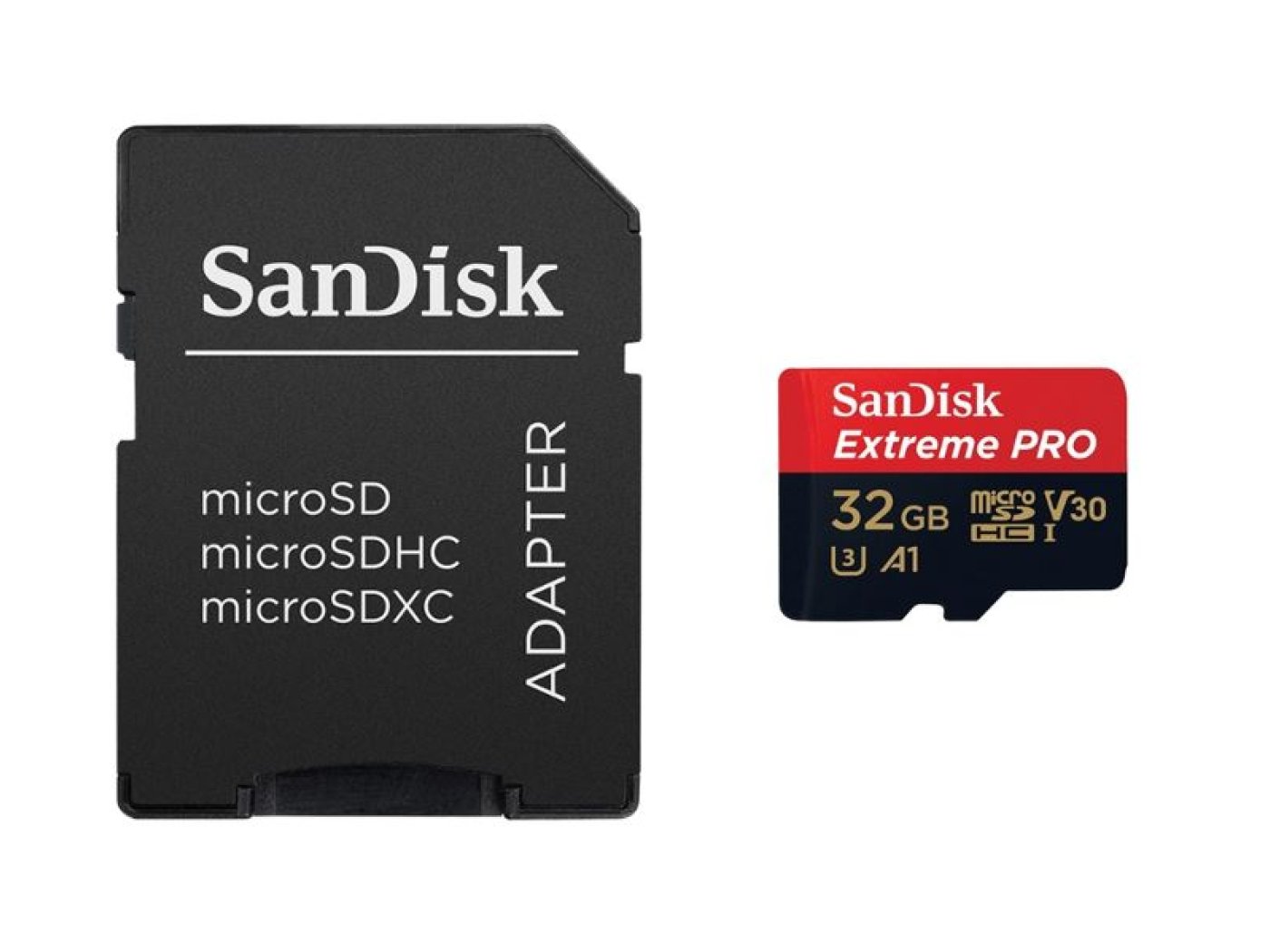 SanDisk MicroSDHC 32GB Extreme PRO A1 UHS-I (V30) U3 + SD adaptér