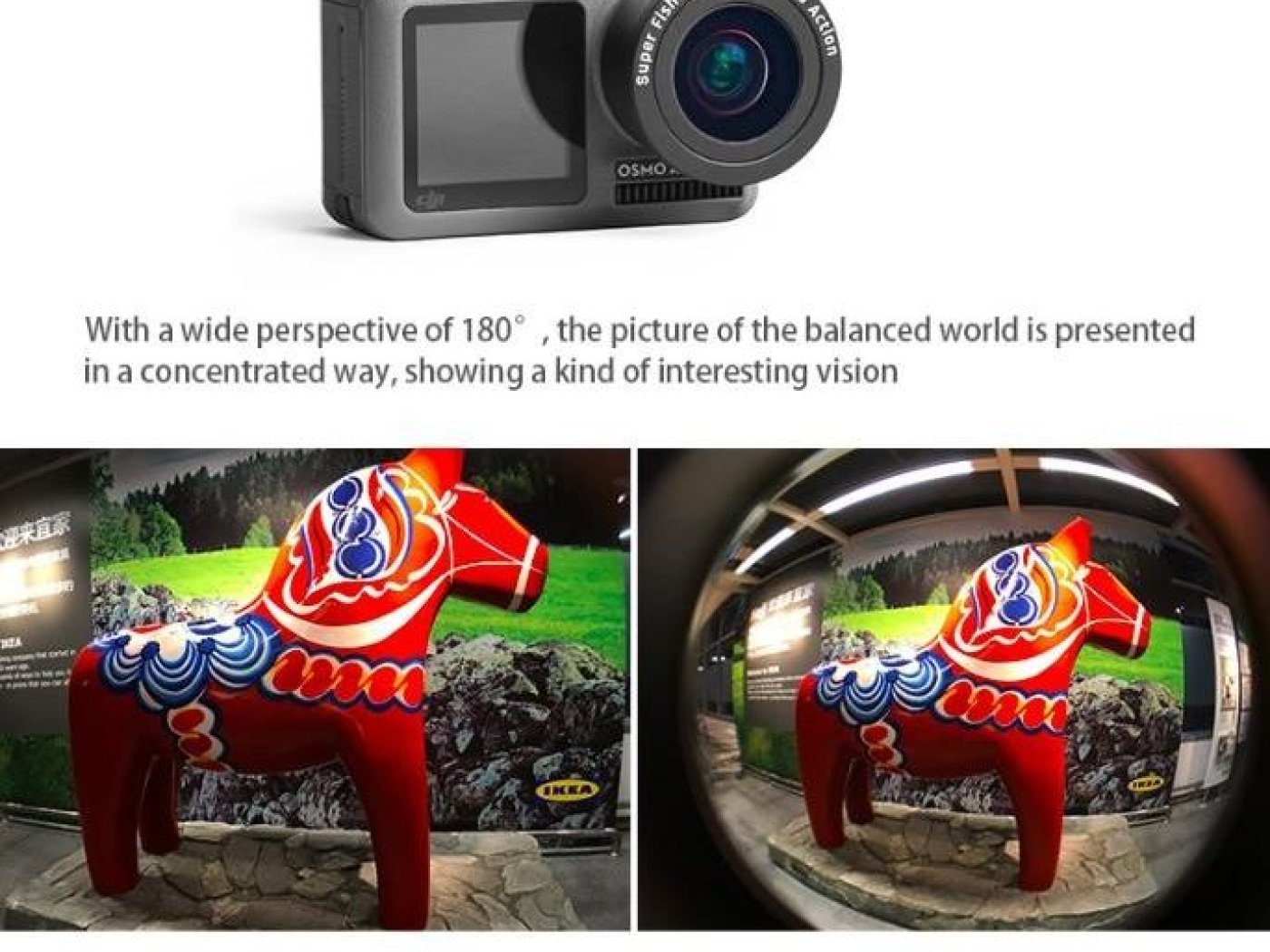 Objektiv rybí oko na DJI Osmo Action