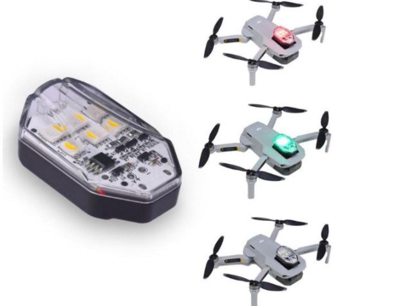 Přídavné blikající LED světlo na drony