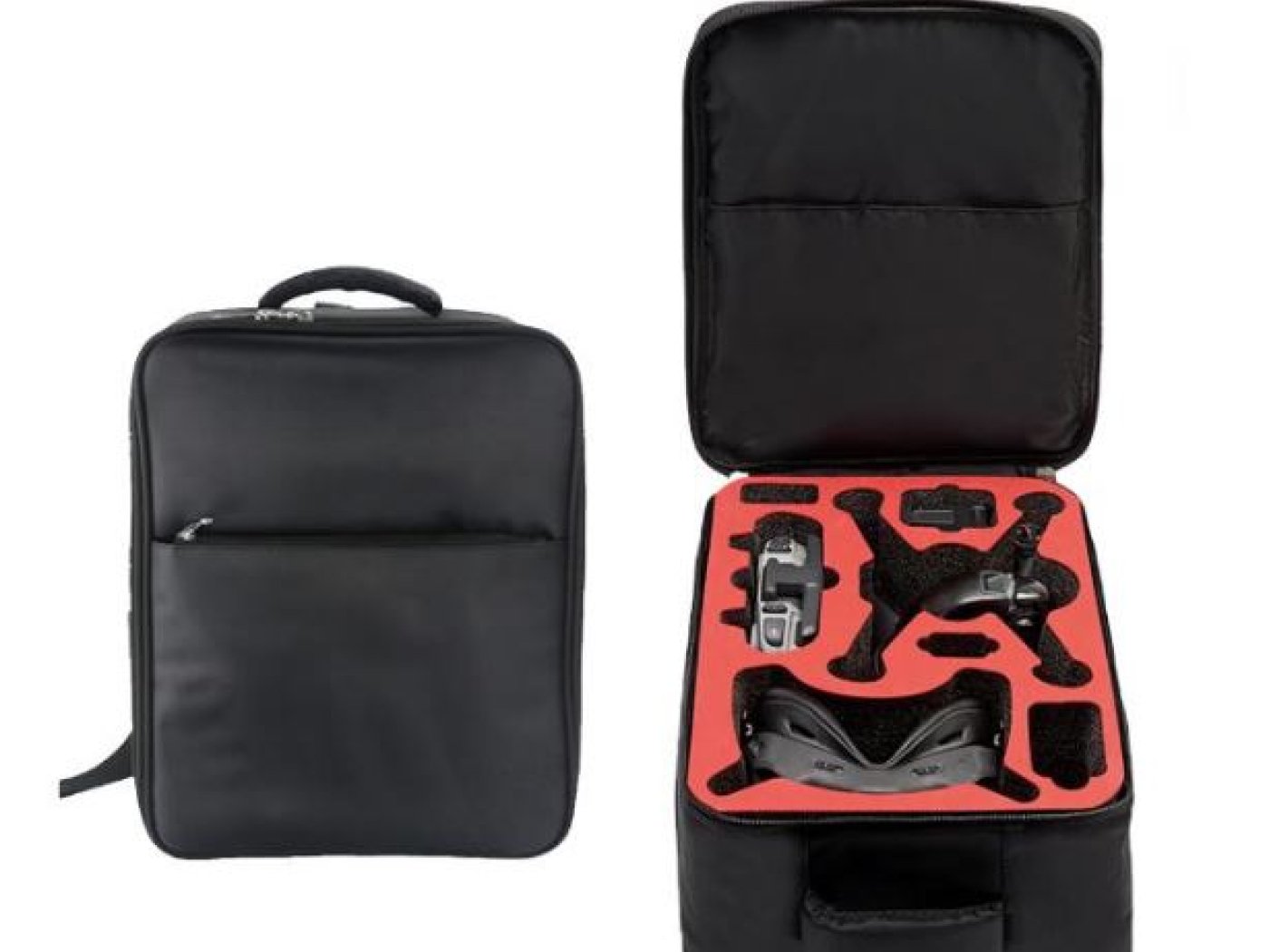 Batoh s pěnovou výplní na DJI FPV závodní dron