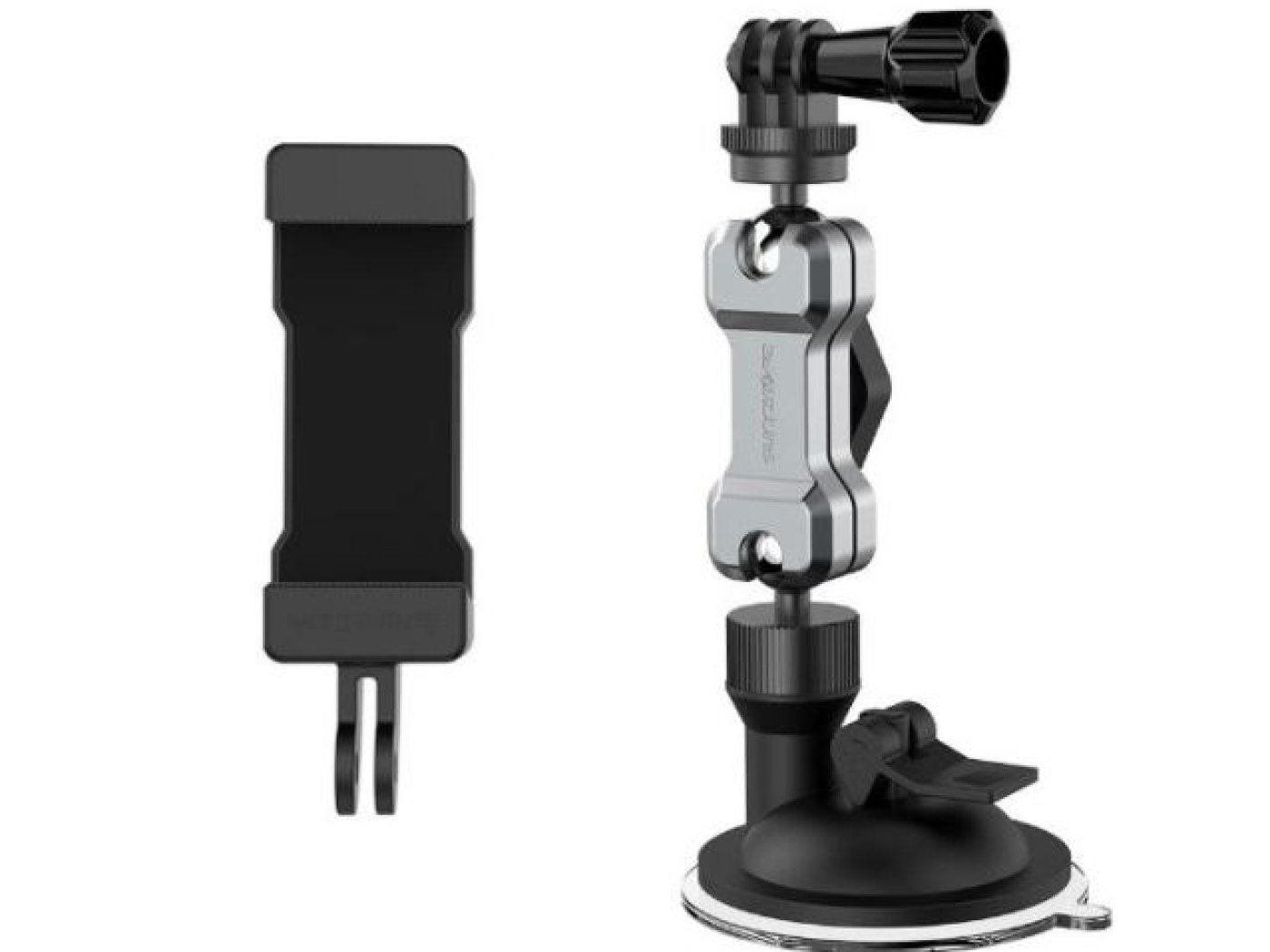 Nastavitelný držák s přísavkou na akční kameru nebo telefon