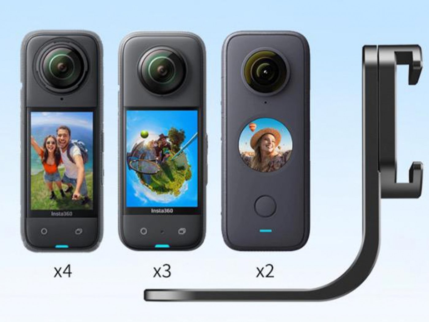 Otočný držák DJI Mic 2 pro akční kamery Insta360 X5 / Insta360X4