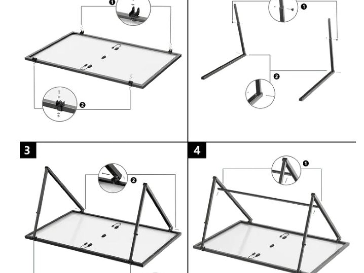 EcoFlow ocelový nastavitelný držák solárního panelu