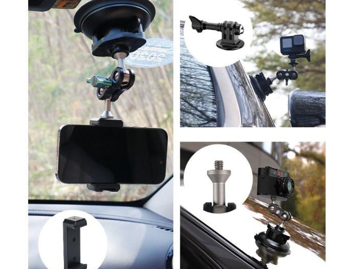 Držák akční kamery s přísavkou