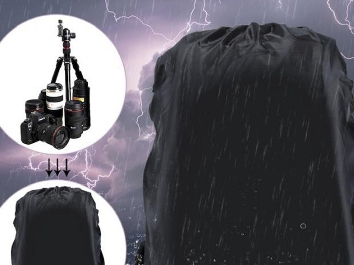 Polyesterový fotobatoh s nastavitelnými přepážkami