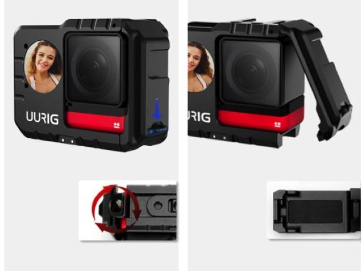 Hliníkový rám na kameru Insta360 ONE RS Twin Edition