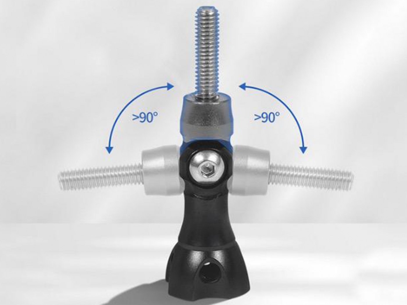 Černý zajišťovací šroub k adaptéru akční kamery