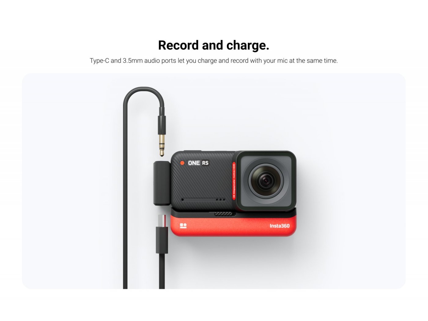 Horizontální adaptér na mikrofon ke kameře Insta360 ONE RS