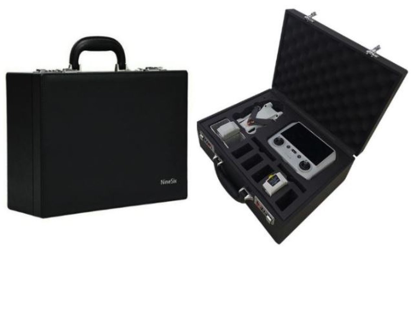 Vintage kožený kufr s kódovým zámkem na dron DJI Mini 3 / Mini 3 Pro