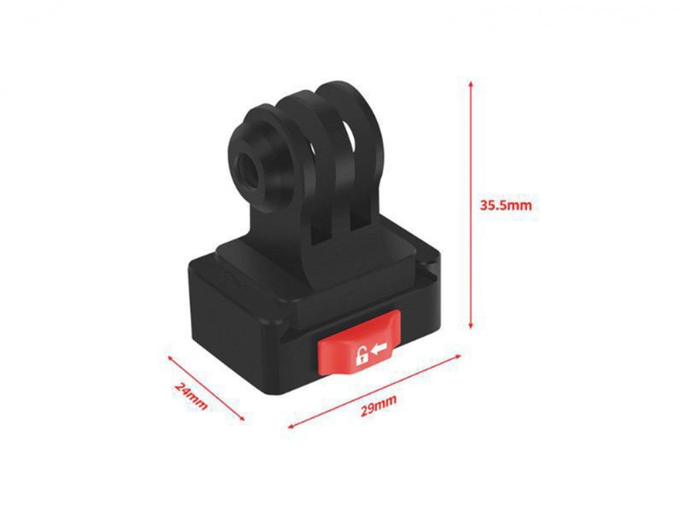 Rychloupínací adaptér z hliníkové slitiny pro akční kameru