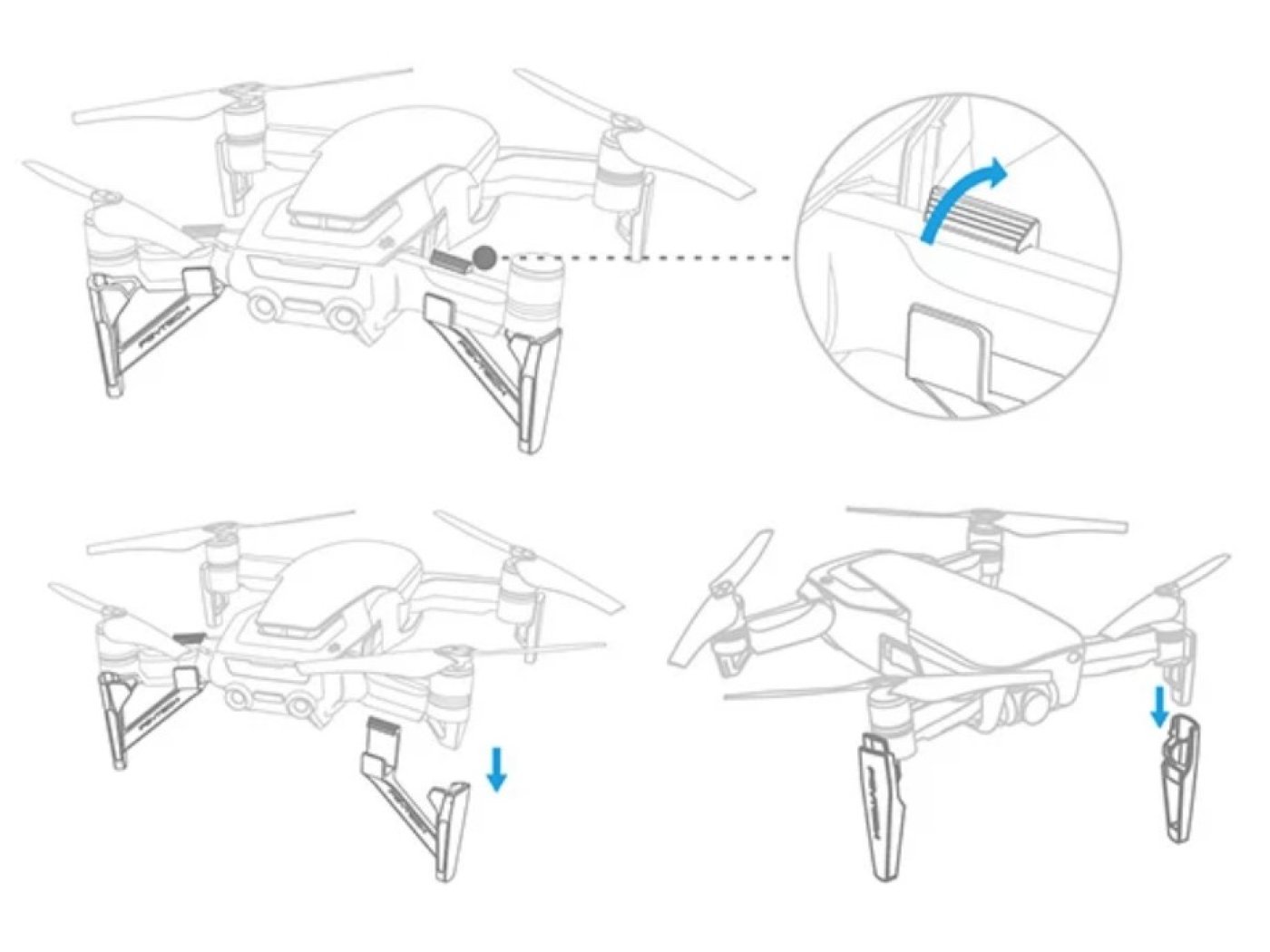 Zvýšené přistávací nohy pro dron DJI Mavic Air