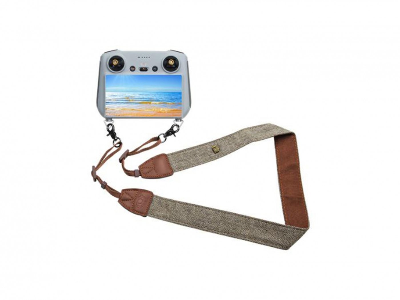 Hnědý široký popruh na dálkový ovladač DJI RC / RC Pro