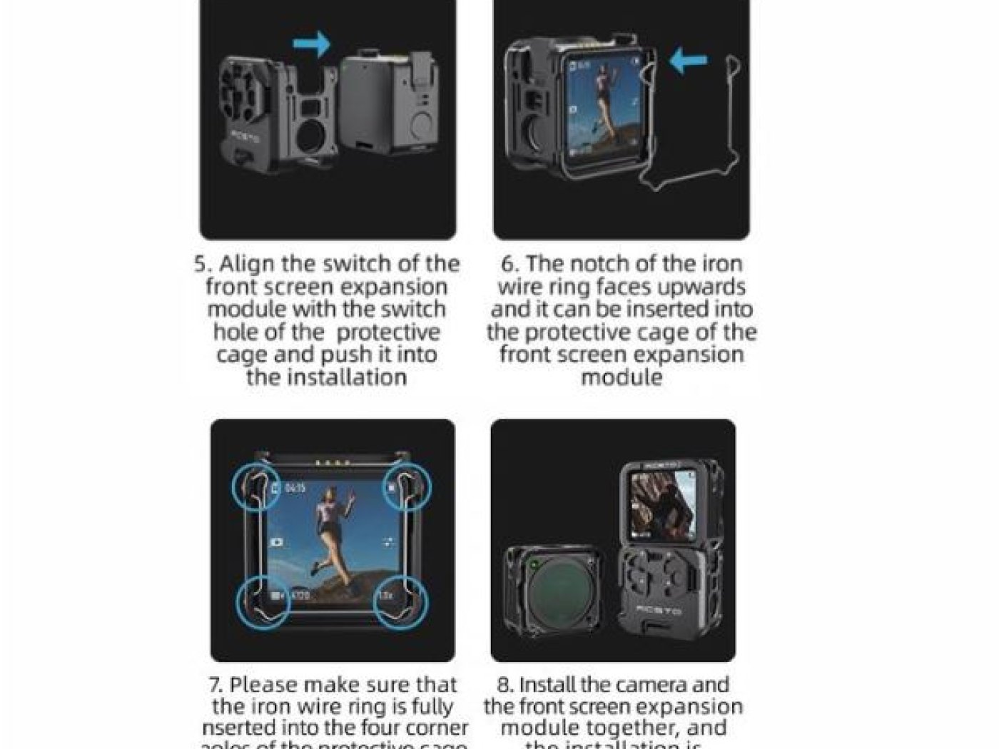 Hliníkový rám s UV filtrem na DJI Action 2