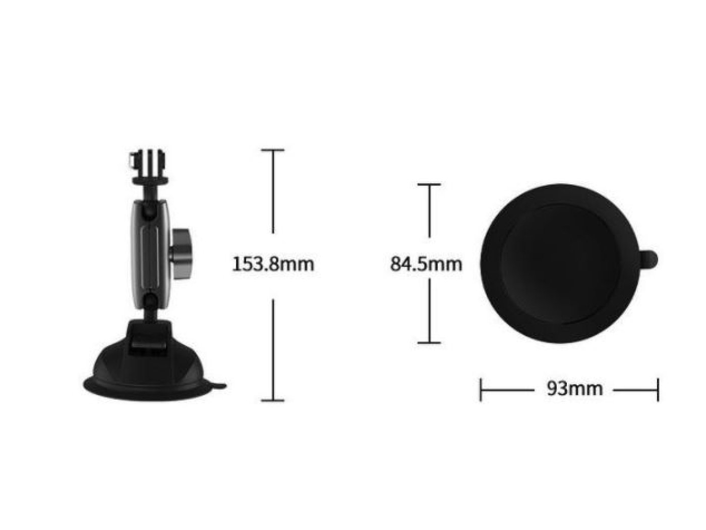 Držák akční kamery s přísavkou