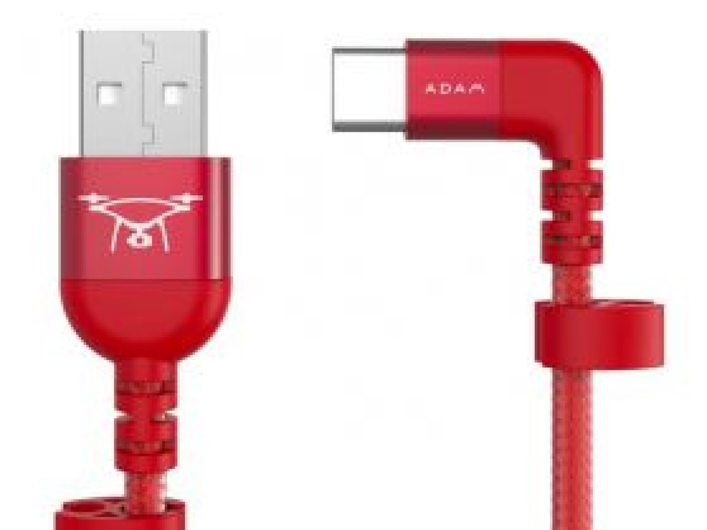 Kabel USB-C/USB-A - 30 cm - červený