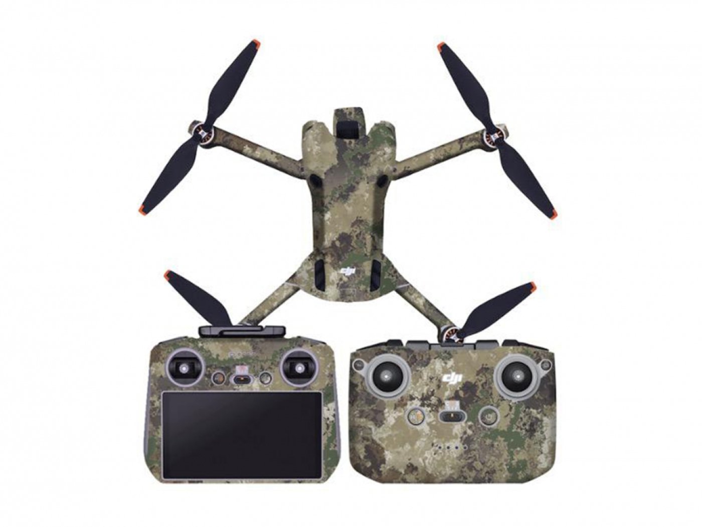 Camouflage polep na celý dron DJI Mini 4 Pro + RC-N2