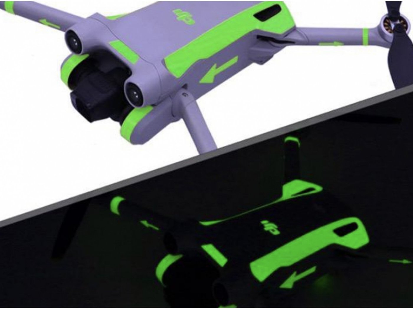Luminiscenční samolepky na dron DJI Mini 3 Pro