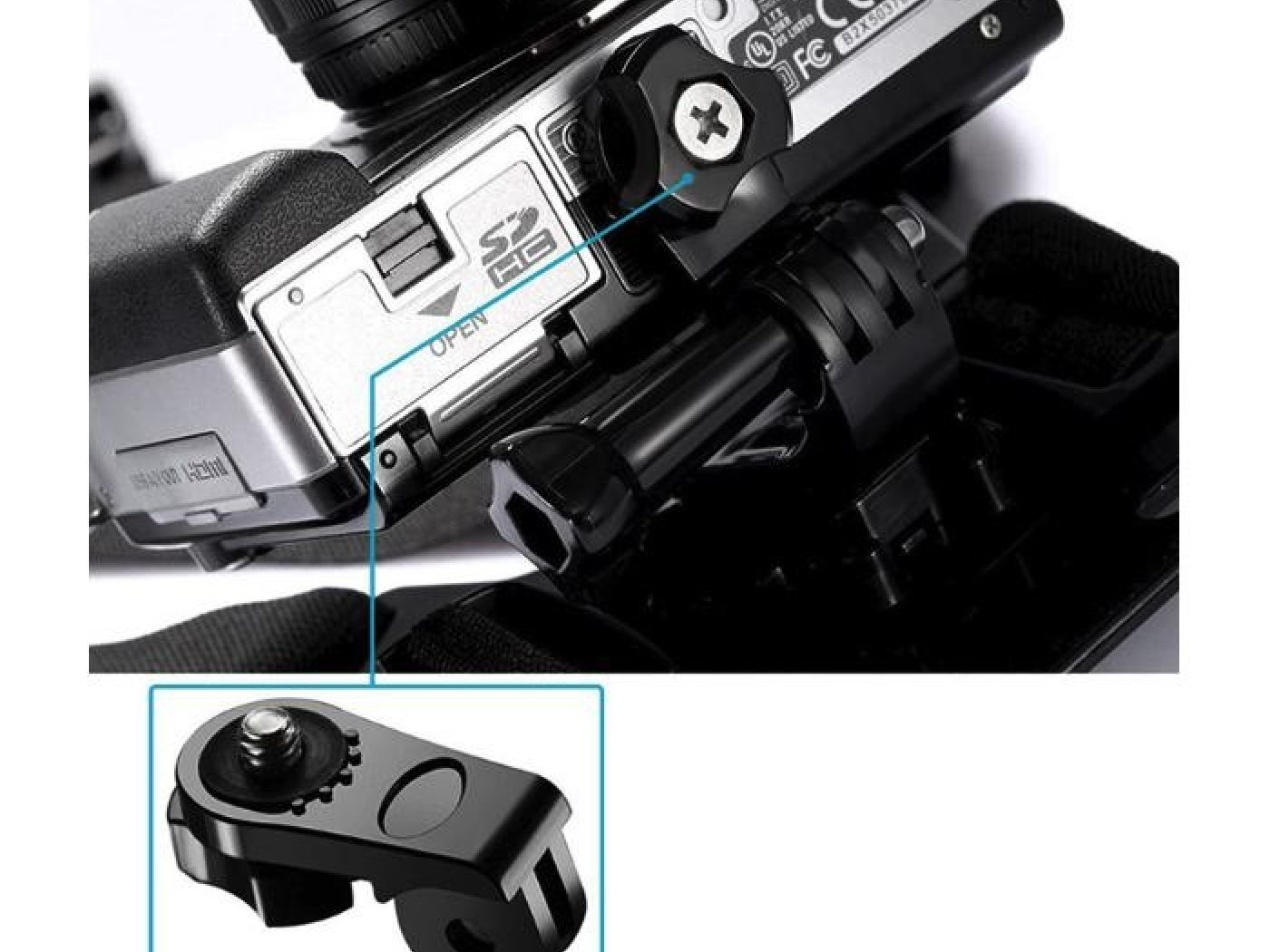 Šroubový adaptér 1/4" na akční kameru