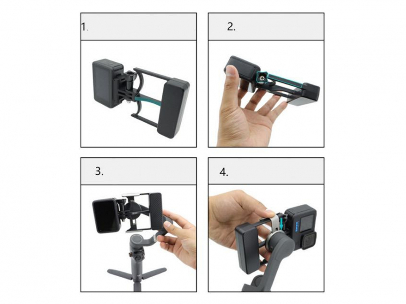 Adaptér pro připojení akční kamery DJI Osmo Action 4 na stabilizátor DJI Osmo Mobile 6