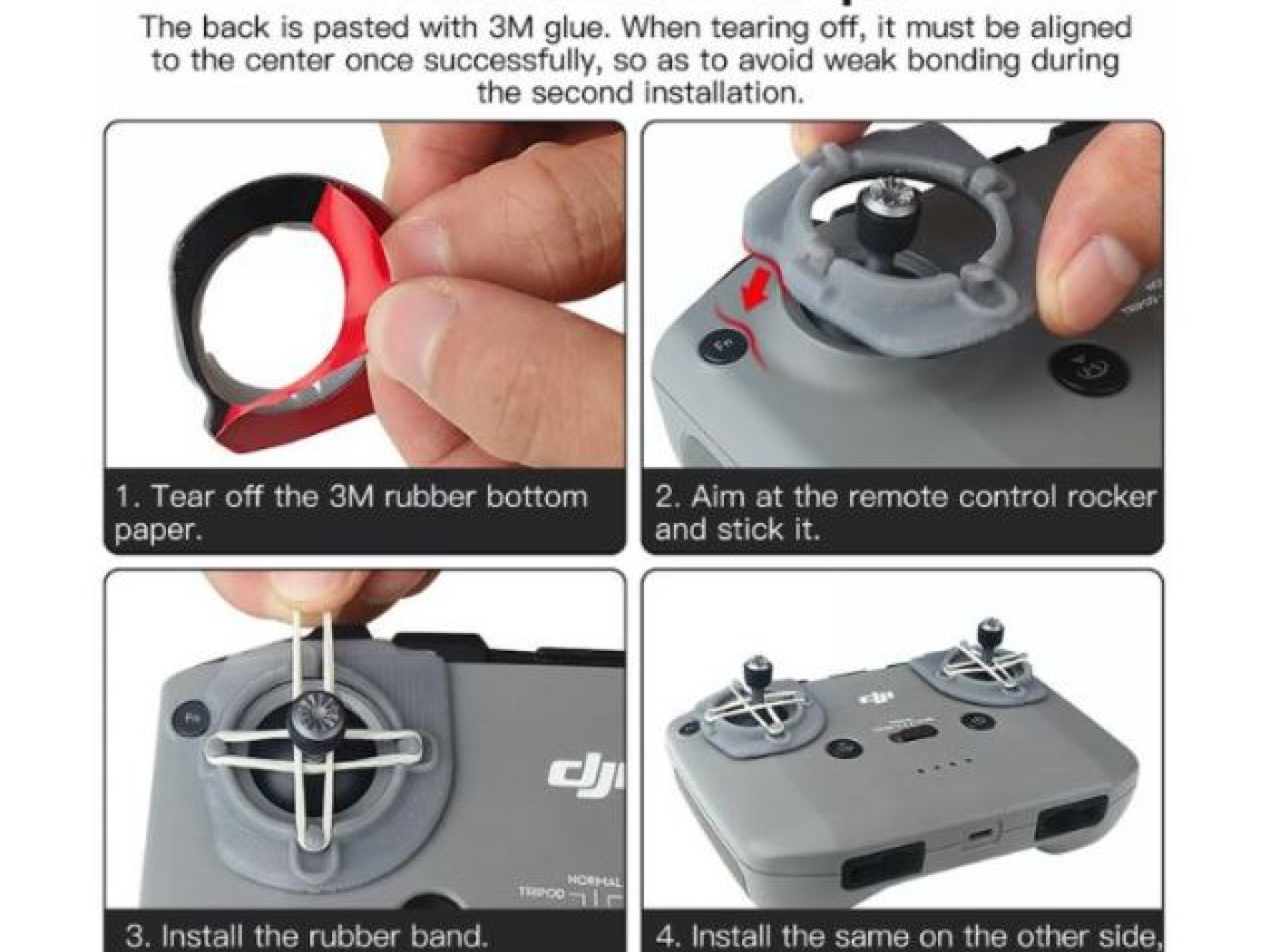 Zajišťovací gumičky na kniply dálkového ovladače