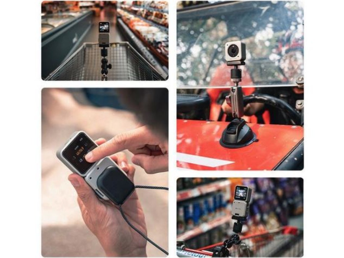 Bílý magnetický kryt na DJI Action 2