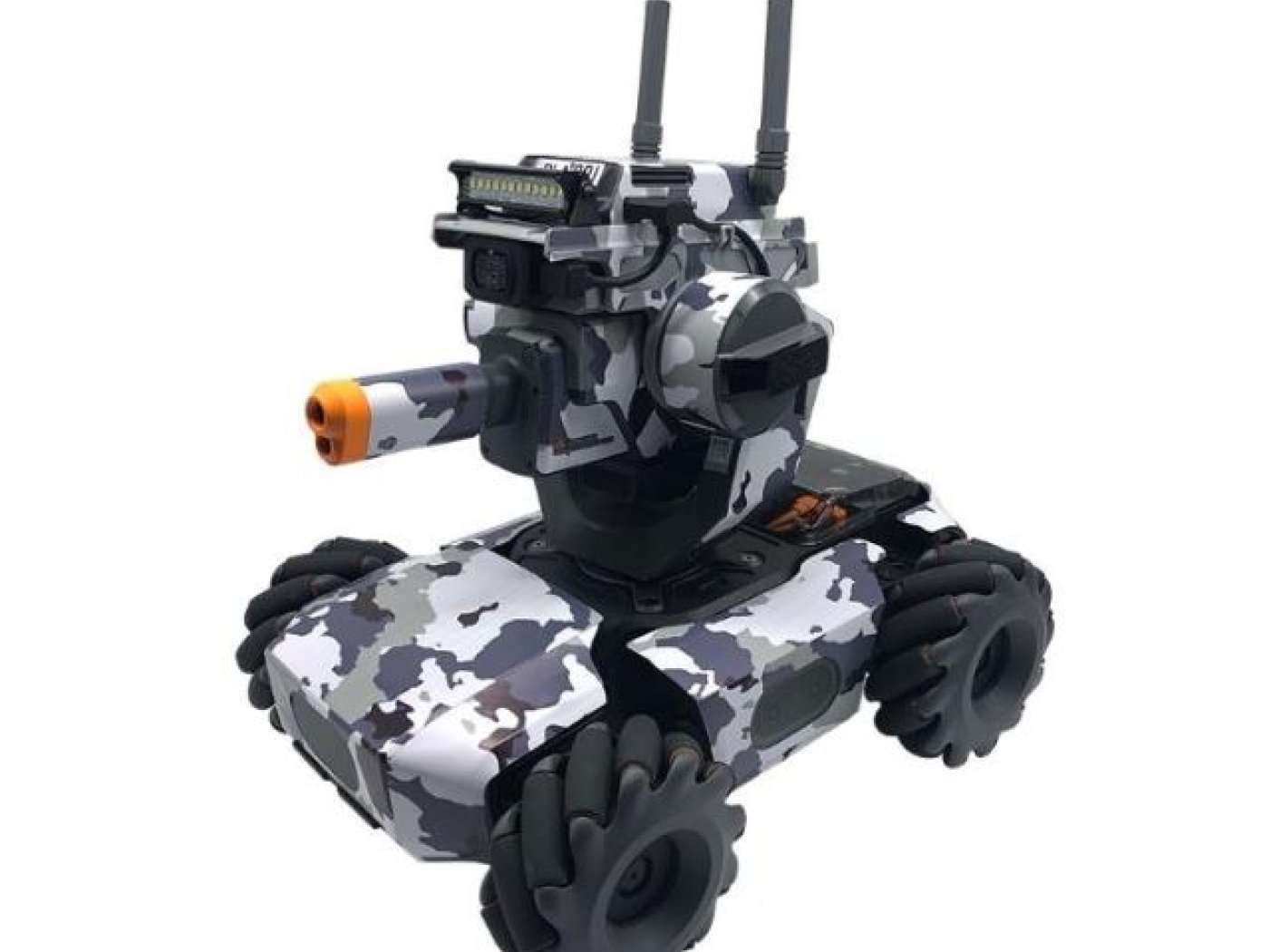 Šedo-bílý polep na DJI RoboMaster S1