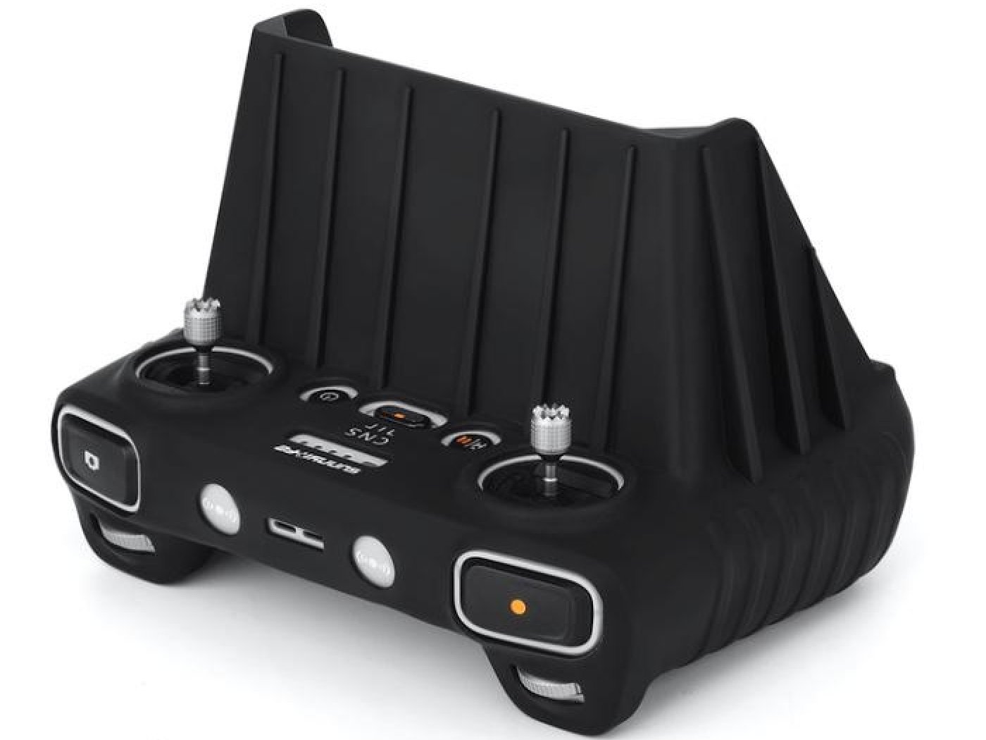 2v1 černý silikonový kryt a sluneční clona na DJI RC