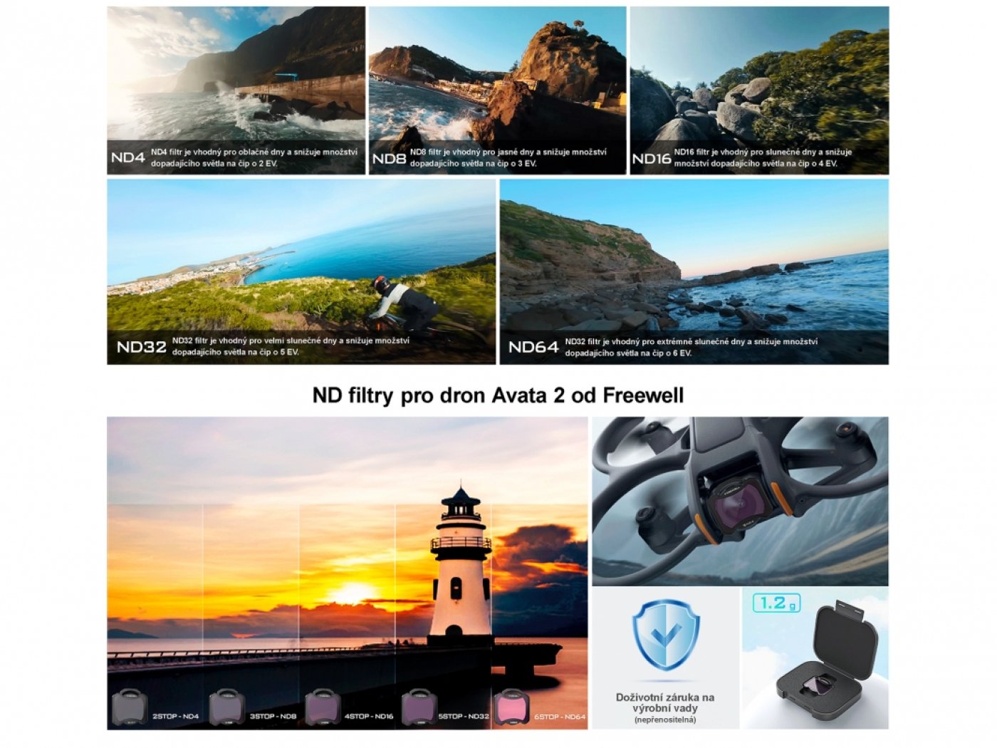 Freewell ND8 filtr na dron DJI Avata 2