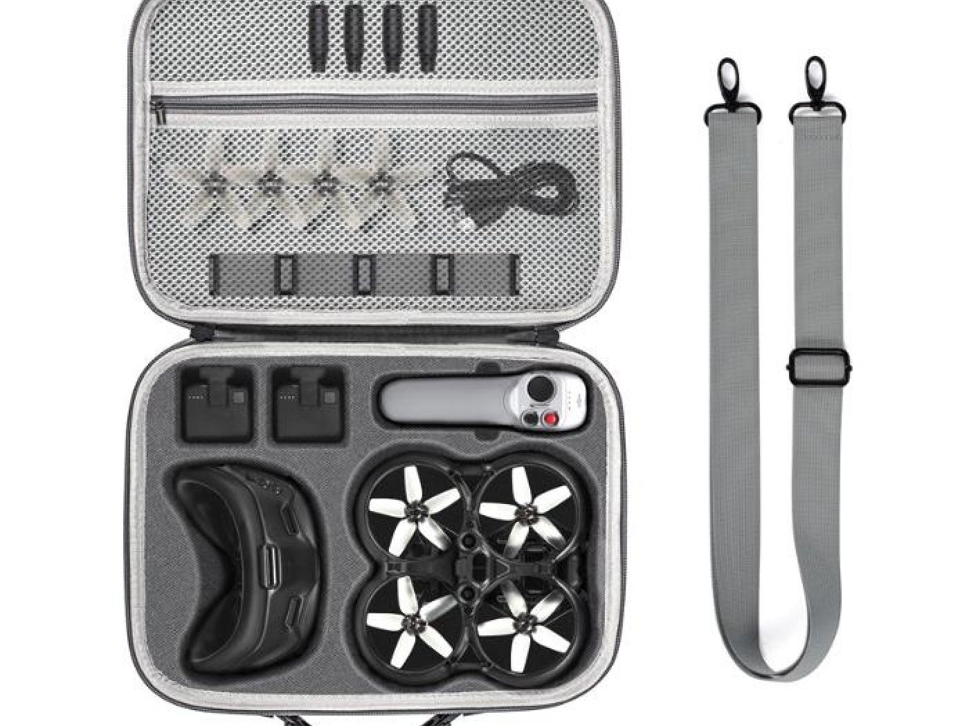 Šedé pouzdro na dron DJI Avata a FPV Goggles V2