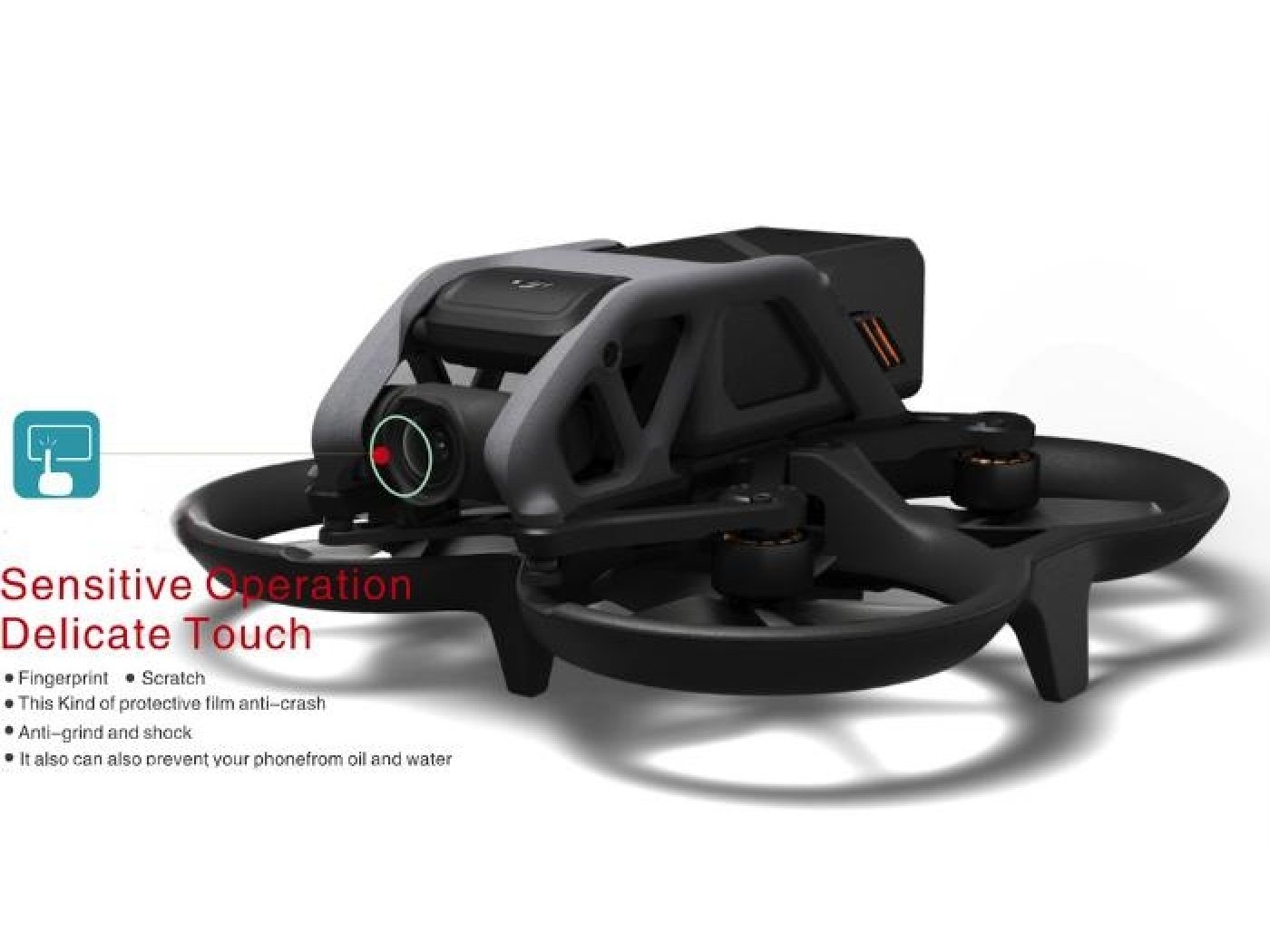 Ochrana objektivu, spodních senzorů a čoček brýlí k dronu DJI Avata