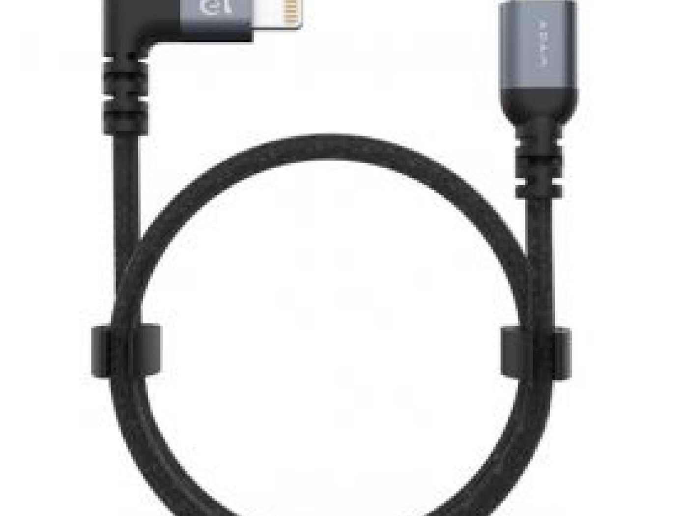 Kabel lightning/microUSB rovný - 30cm pro dron DJI Spark a Mavic series - šedý