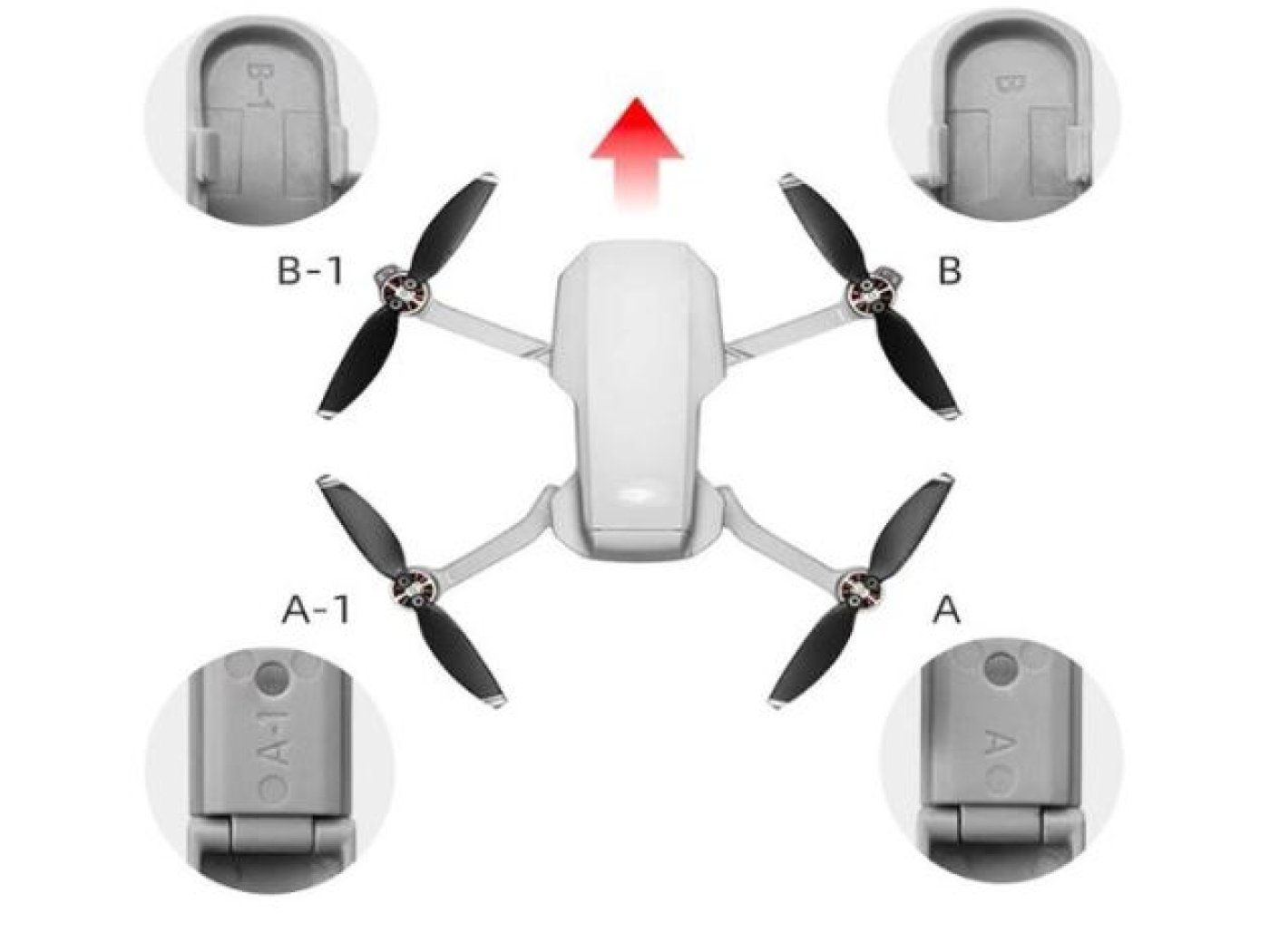 Skládací zvýšené přistávací nohy na DJI Mavic Mini
