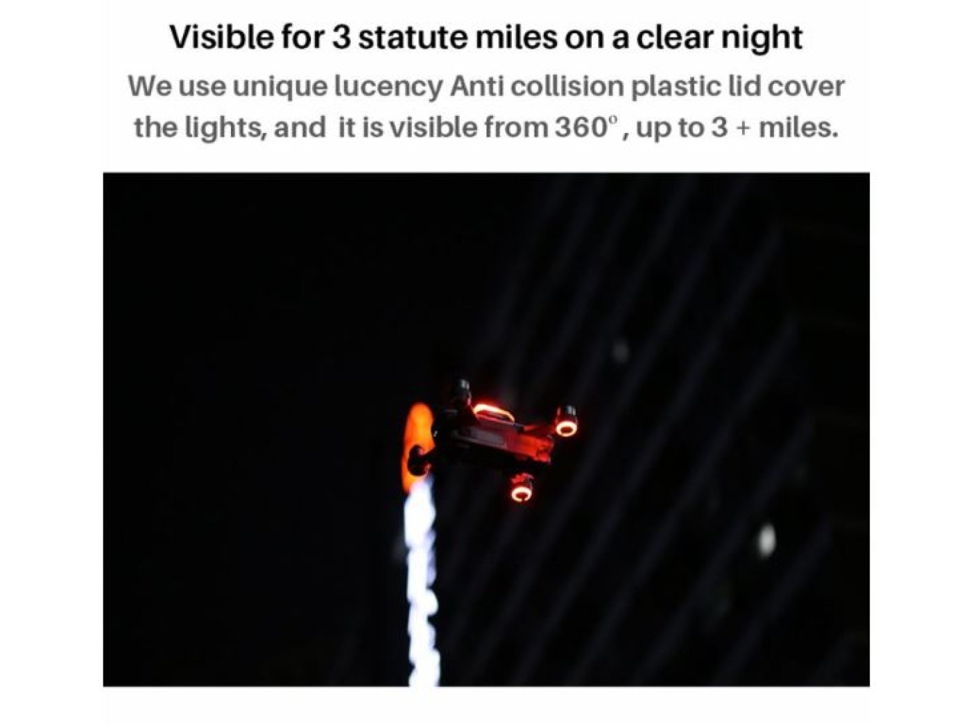 Přídavné blikající LED světlo na drony