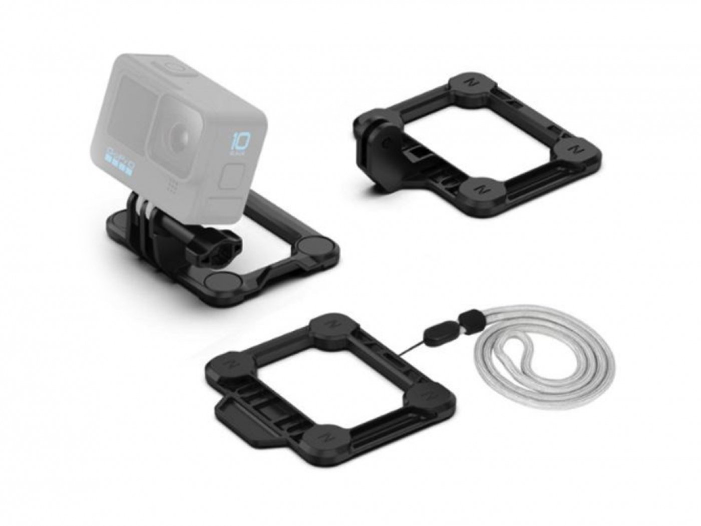 Rychloupínací magnetický držák pro akční kamery