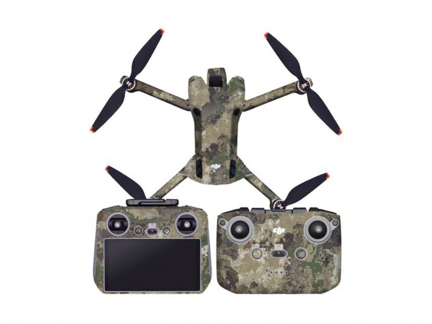 Camouflage polep na vrchní část dronu DJI Mini 4 Pro + RC 2