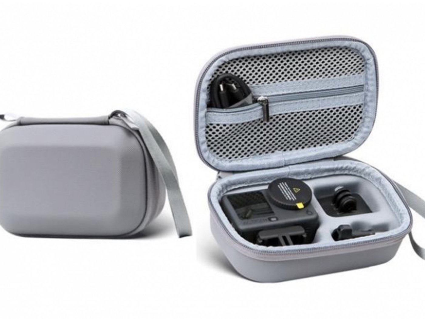 Šedé PU pouzdro pro akční kameru DJI Osmo Action 6