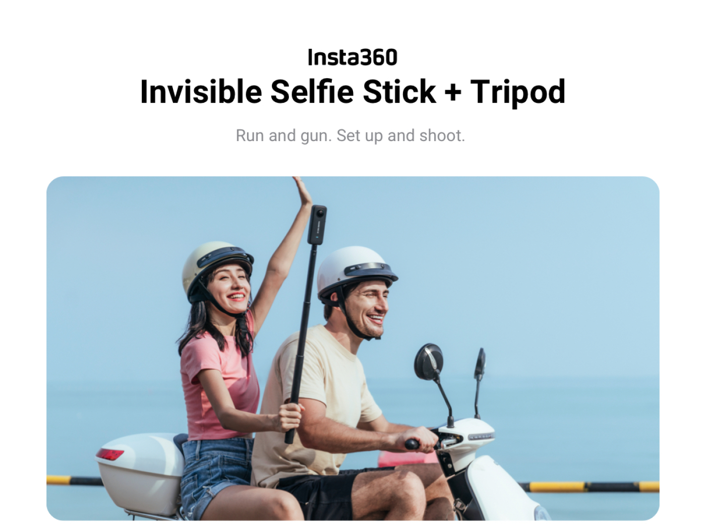 Neviditelná selfie tyč + tripod na kameru Insta360