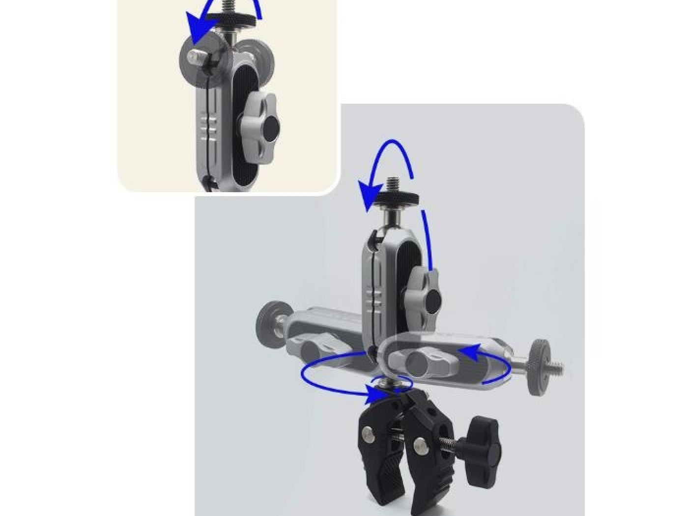 Multifunkční držák z hliníkové slitiny pro akční kameru