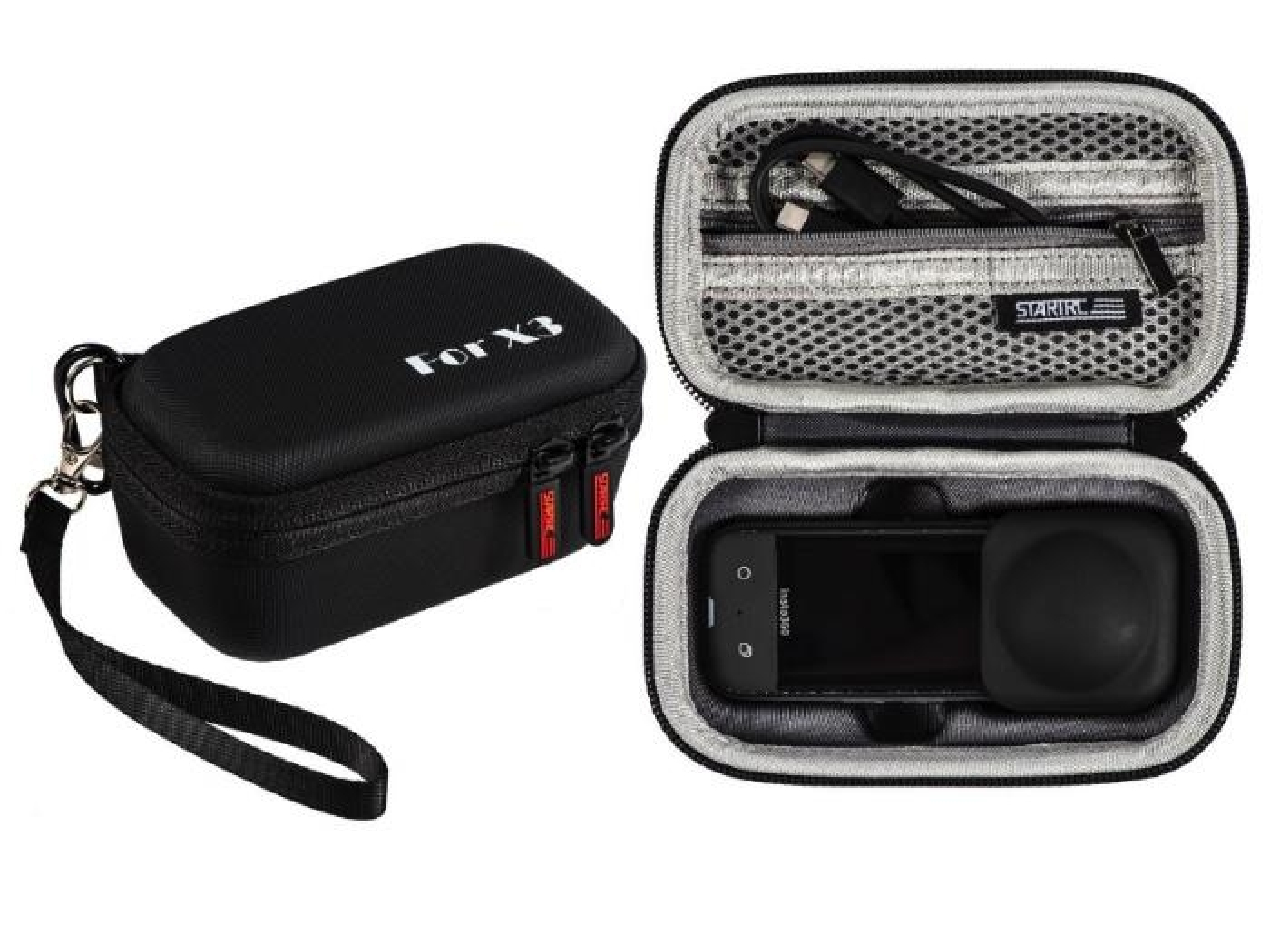 Černé mini pouzdro na kameru Insta360 X3