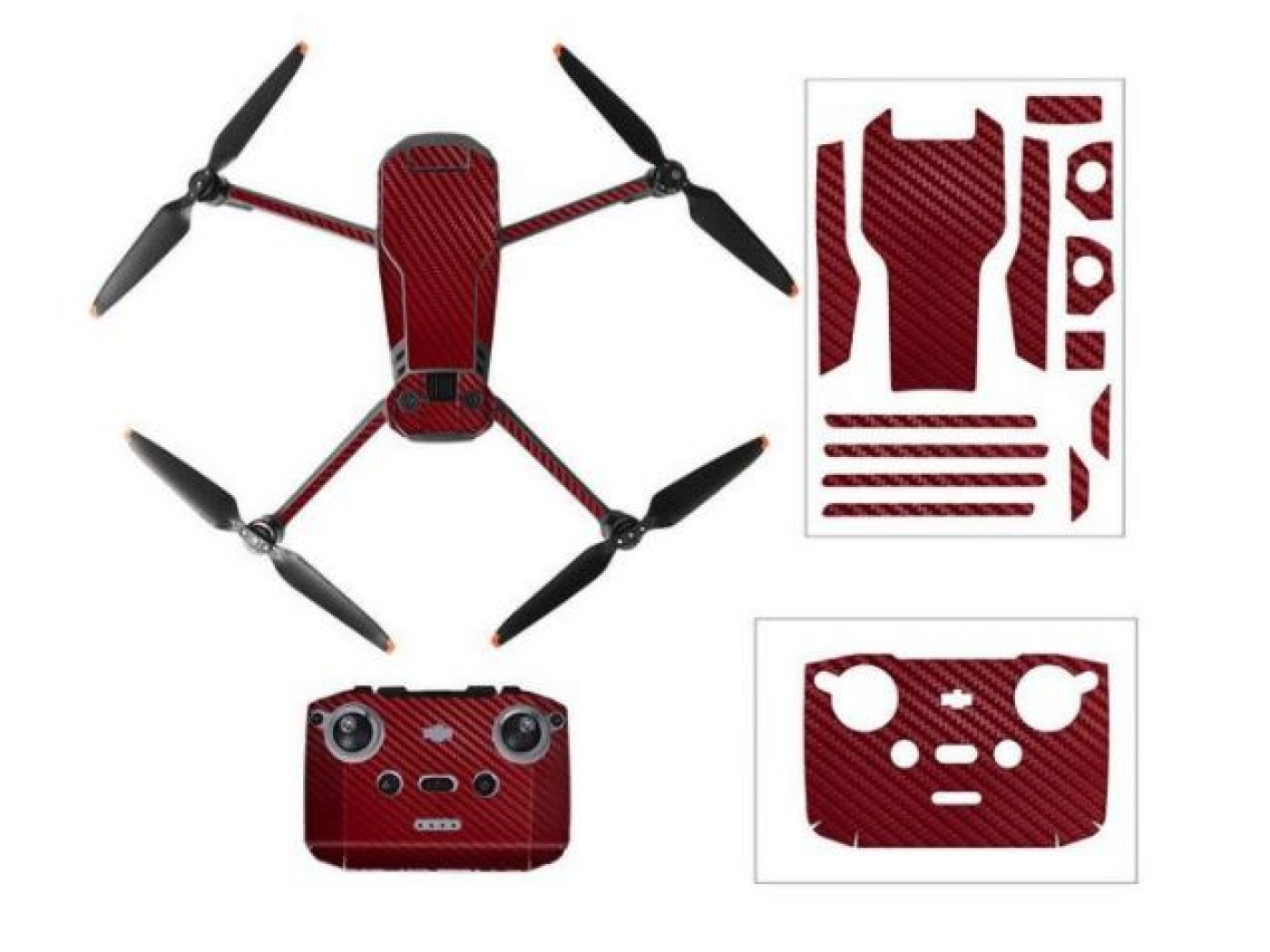 Červený polep na dron DJI Mavic 3
