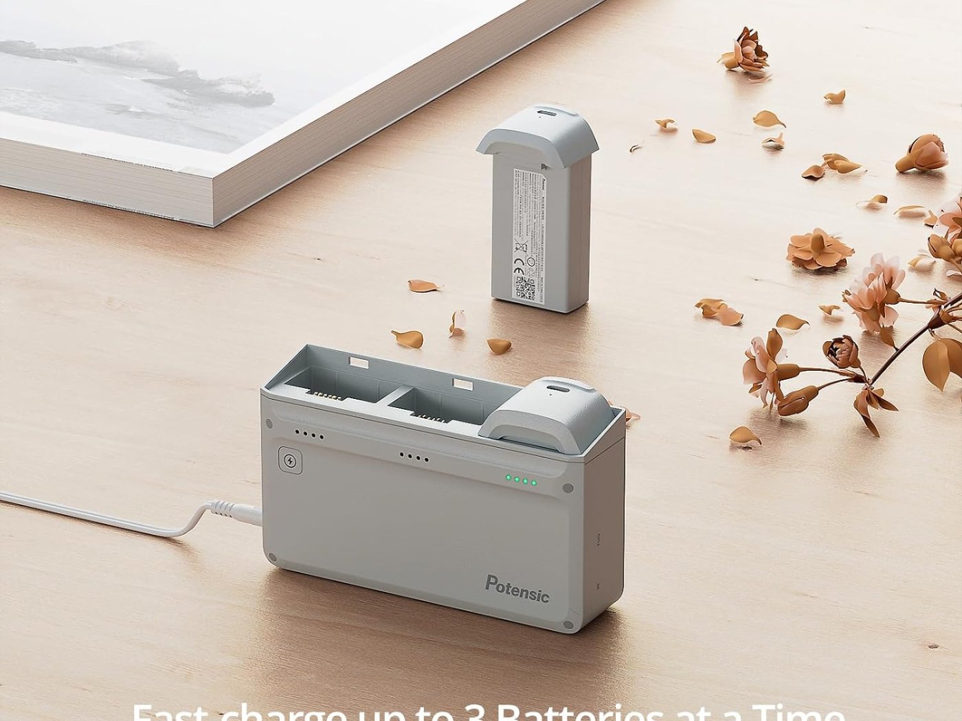 Potensic rychlonabíjecí stanice 60W More Power na tři baterie pro Atom 4K + adaptér + 2 baterie