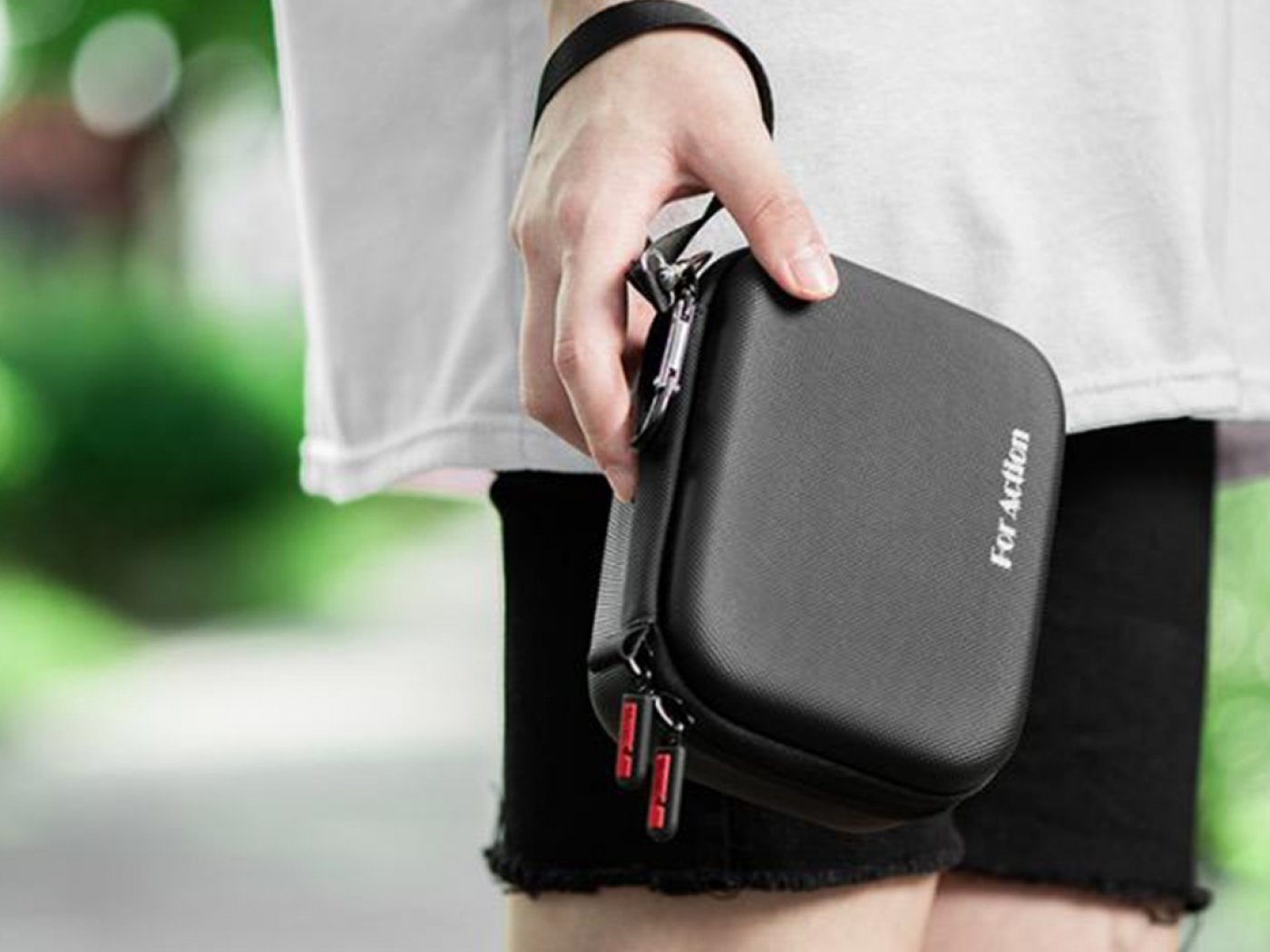 PU černé pouzdro na kameru DJI Osmo Action 3 / Osmo Action 4