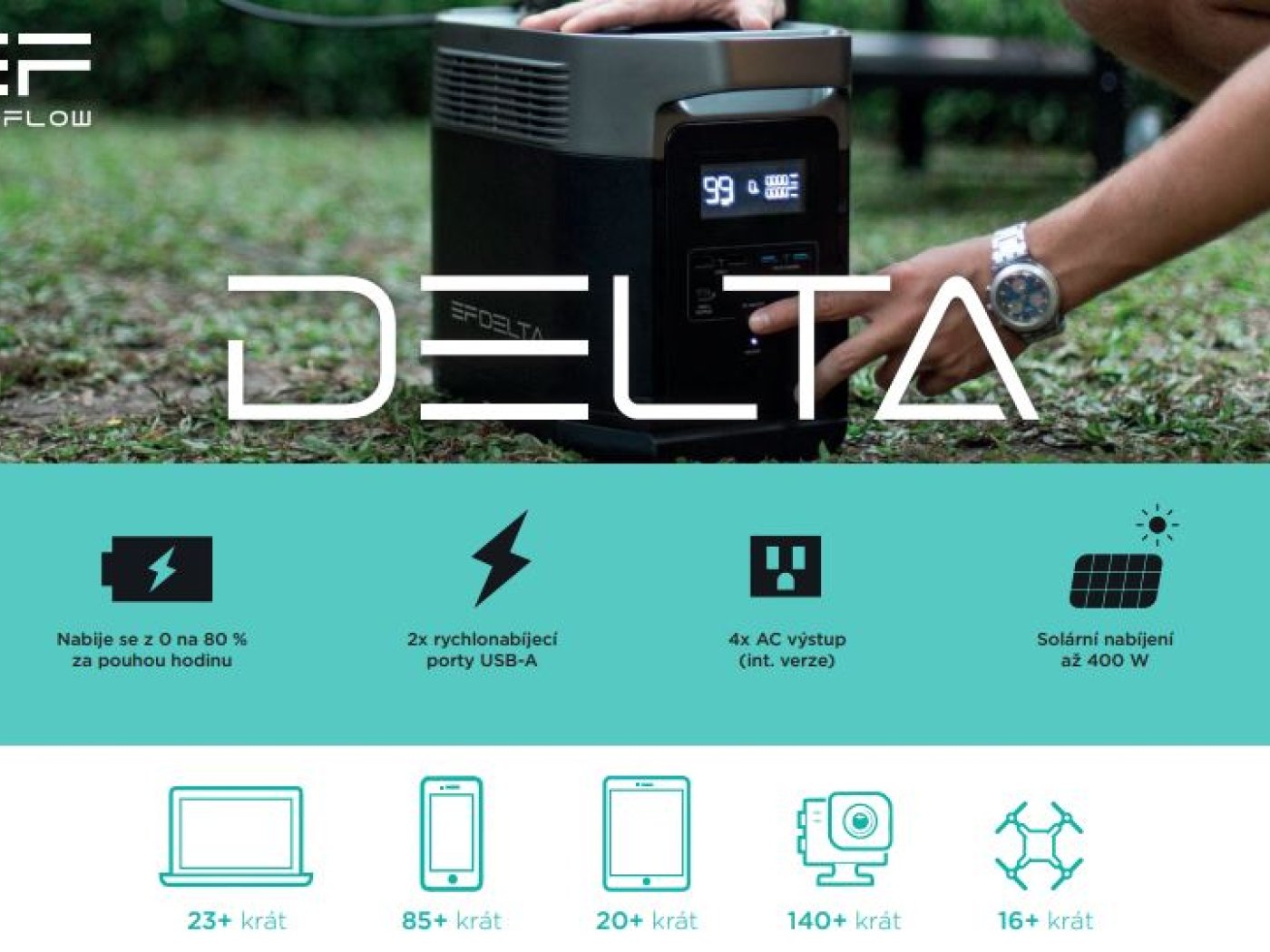 Nabíjecí stanice EcoFlow DELTA 1300 verze pro 220–240V