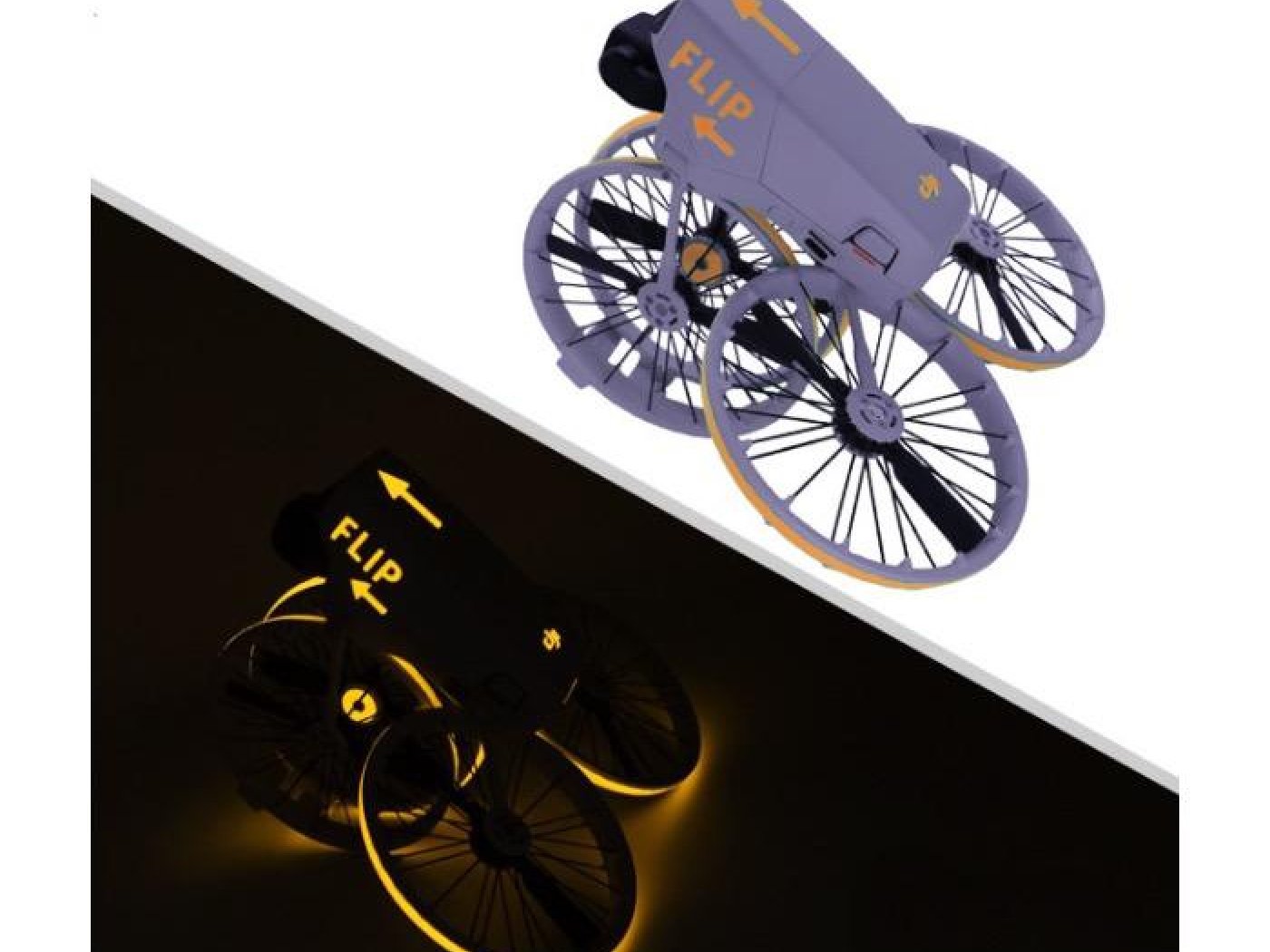 Luminiscenční samolepka na dron DJI Flip (žlutá)